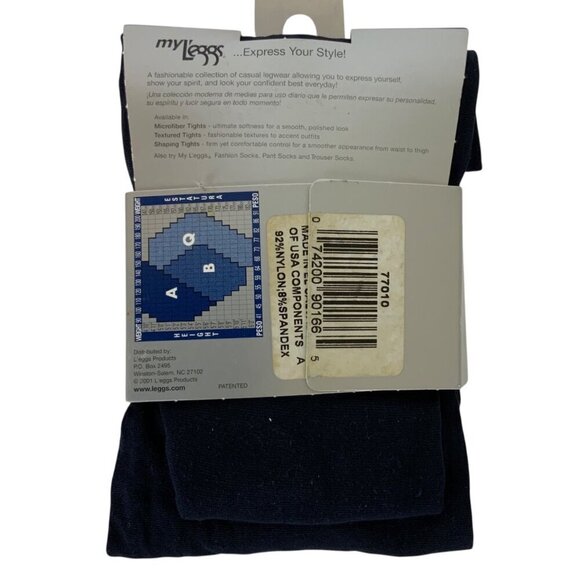 My L'eggs Microfiber Tights Black Size Q Queen Nylon Spandex Blend - Picture 2 of 3